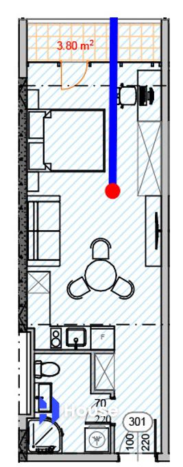 1 Room Flat For Sale view 4