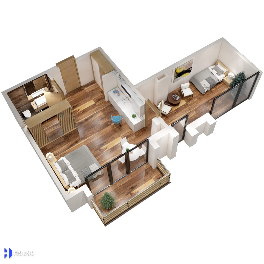 2 Room New Building For Sale view 1