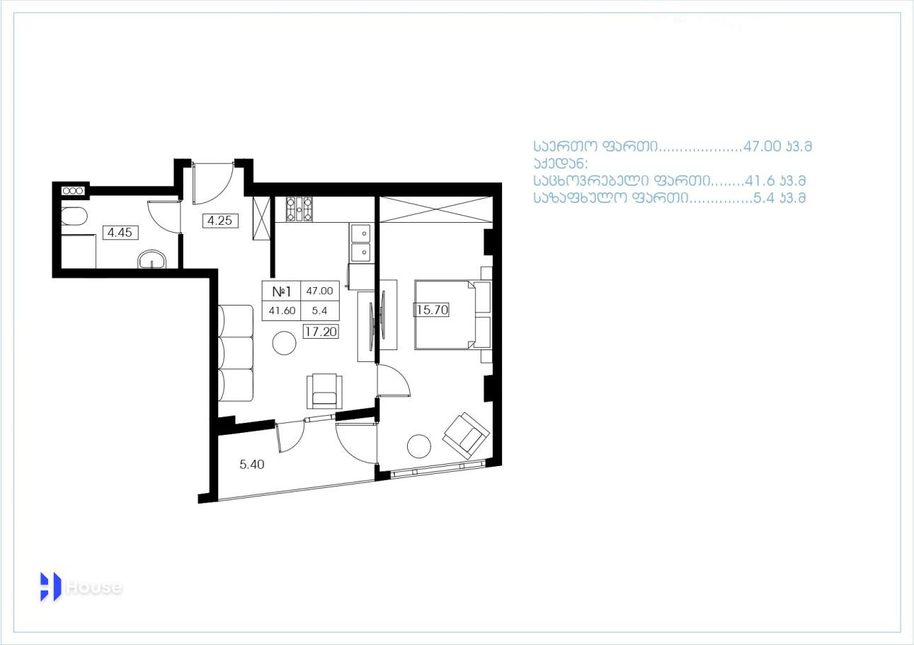 2 Room Under Construction For Sale view 8