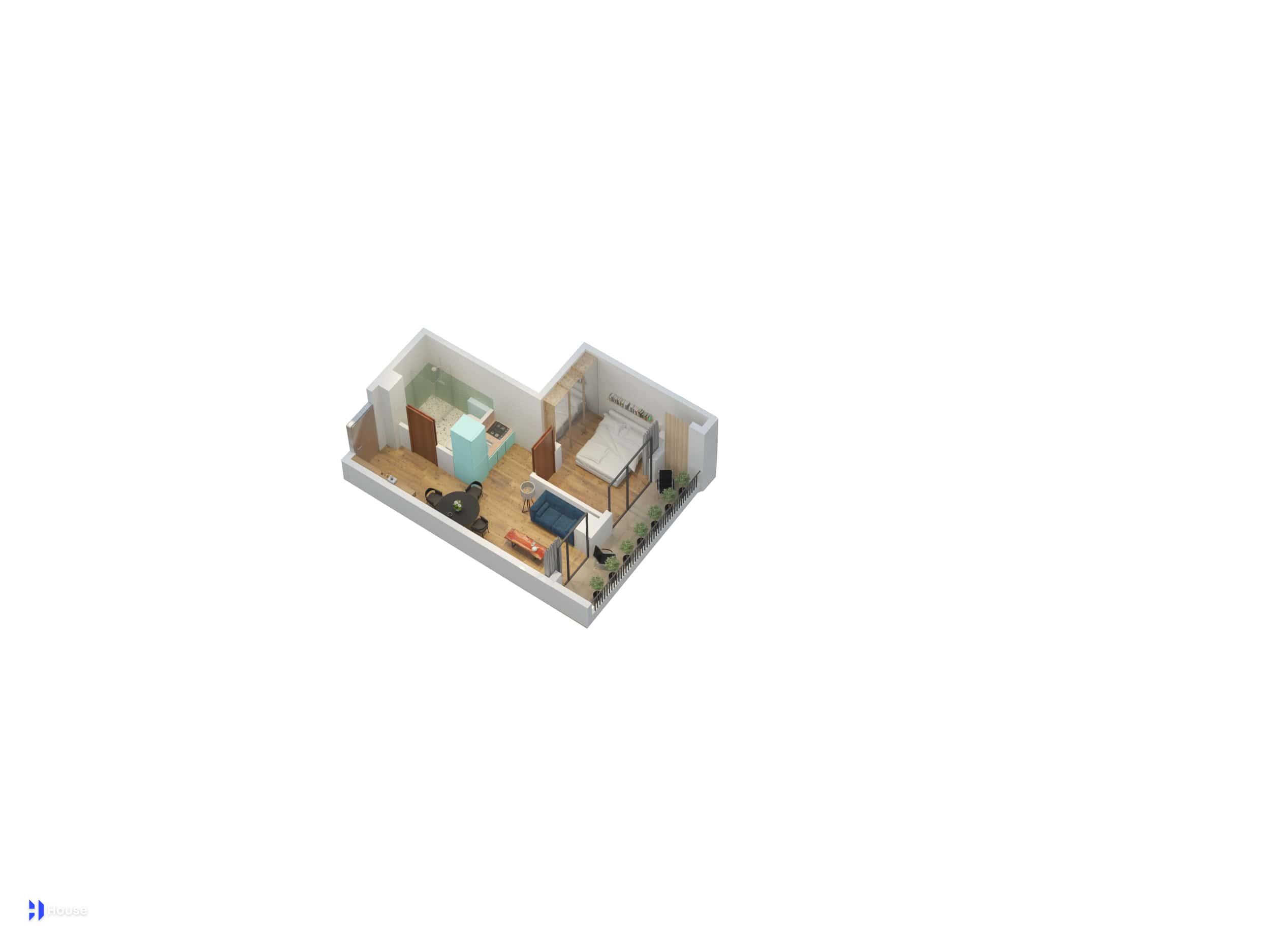 2 Room Under Construction For Sale view 1