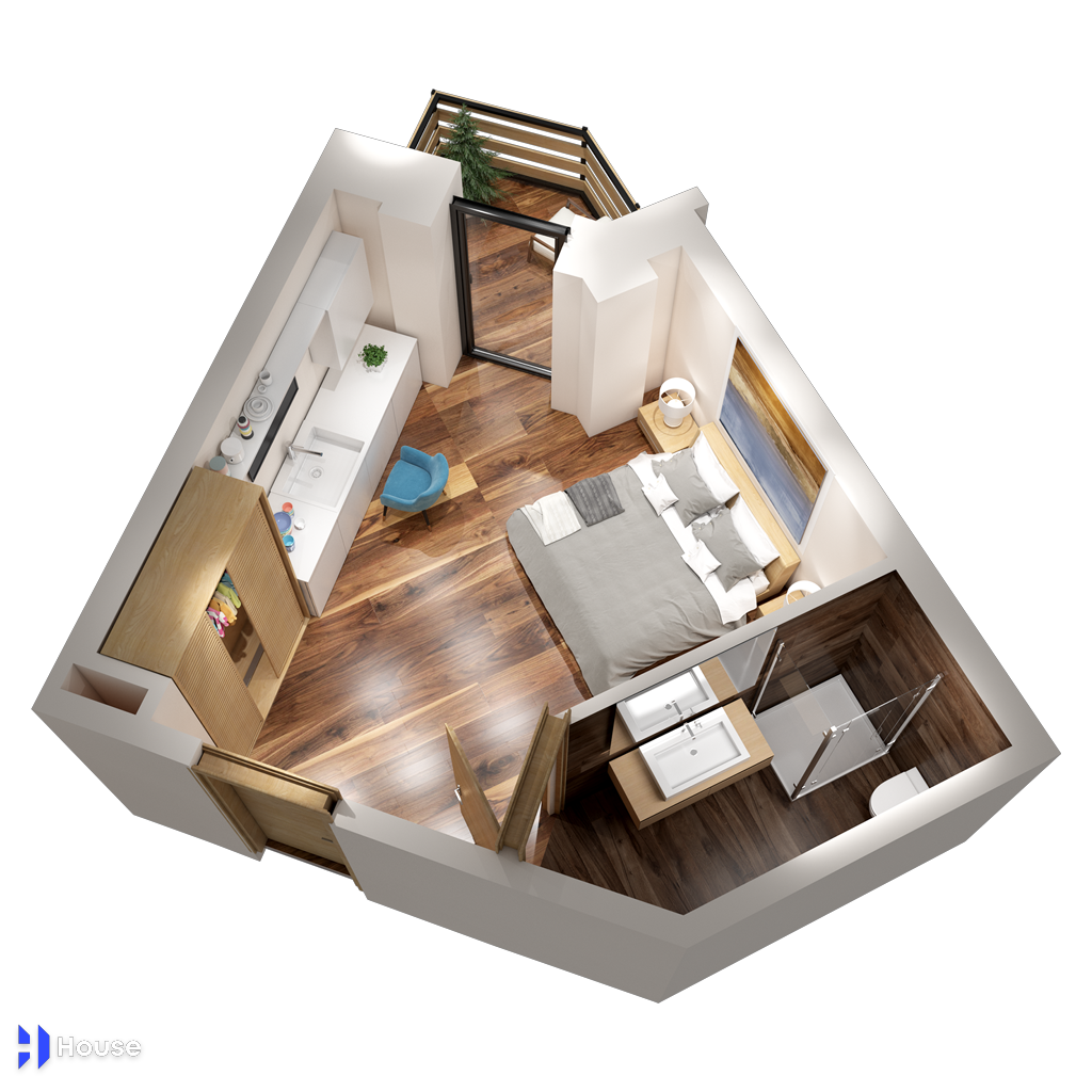 იყიდება 1-ოთახი New Building view 1